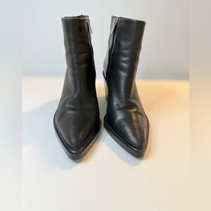 Vince Camuto Black Leather Heeled Boots